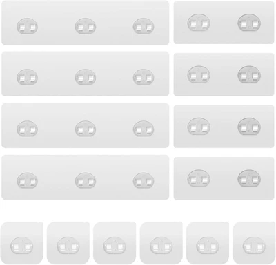 Paquete de 14 ganchos adhesivos de repuesto para carrito de ducha tira impermeable Foto 1 de 4