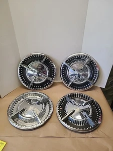 1960 Dodge Dart Polara Seneca 4 Bar Spinner 15" Hubcap Wheel Covers Set Of 4 - Picture 1 of 24