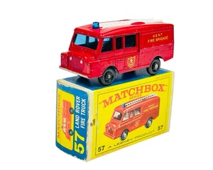 Matchbox Lesney No. 57 BPW Kent Brigade Land Rover Fire Truck w/E4 Box - Picture 1 of 12