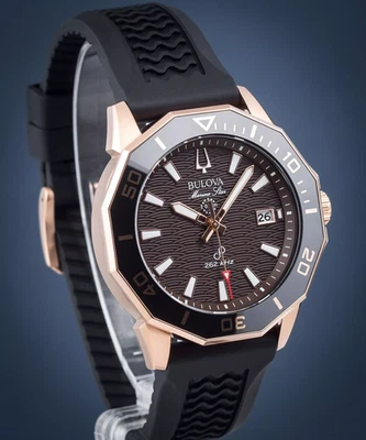 Bulova Marine Star Precisionist Brown Dial Date Display Men's Watch 98B421 - Image 1 of 4