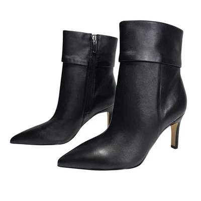 Nuevas botas negras Nine West Gemms para mujer talla 5,5 M botín de cuero nuevas en caja Foto 1 de 4