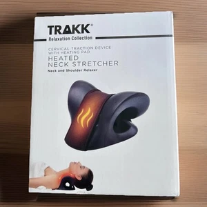 Heated Neck Shoulder Relaxer Stretcher Heating Pad Trakk New Cervical Traction - Picture 1 of 3