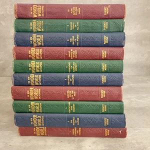 Vintage 1955 The New Wonder World Encyclopedia 10 Volume Illustrated Hardcover S - Picture 1 of 17