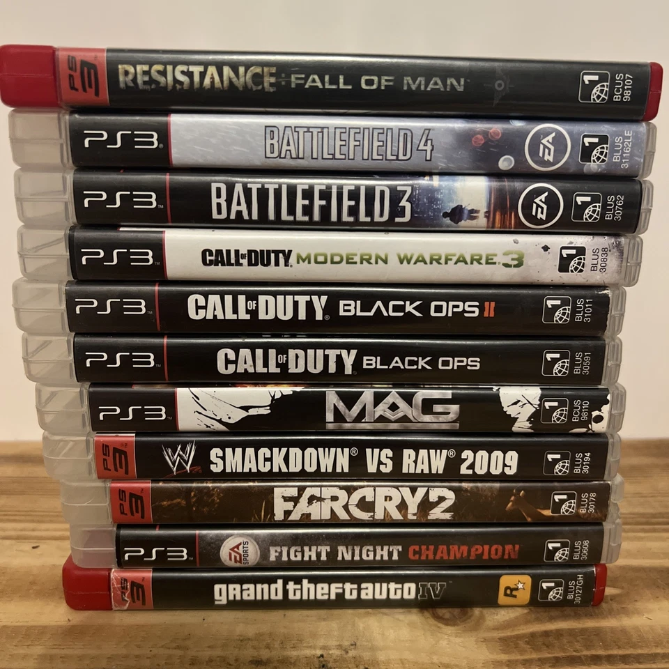LOTE de 11 Juegos PS3 Shooters Resistance Fall of Man, Battle Field, COD, MAG, GTA Foto 1 de 1