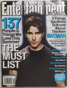 ENTERTAINMENT WEEKLY #771/772 BATMAN BEGINS CHRISTIAN BALE COVER JUNE-JULY 2004 - Picture 1 of 24