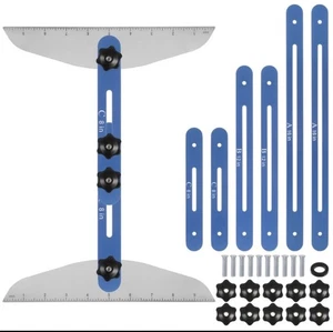 Herramienta de plantilla de banda de rodadura de escalera 9"-54" ajustable para peldaños de escalera azul contratista C4 - Imagen 1 de 9