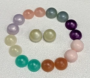 Pendientes Vintage Firmados Rau Klikit Intercambiables Plástico Clip a Presión en 9 Colores - Imagen 1 de 9