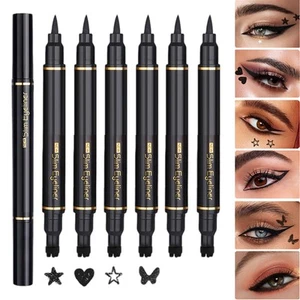 6 x Kit Timbri Eyeliner Alati Impermeabile e Lunga Durata Penna Eyeliner Liquida - Foto 1 di 12