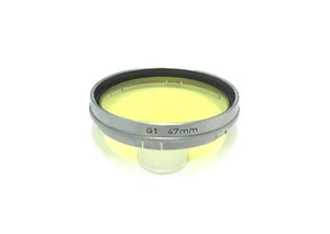 VOIGTLANDER Push On Camera Filter G1 47mm Yellow 301/47 + Plastic Filter Keeper - Picture 1 of 3
