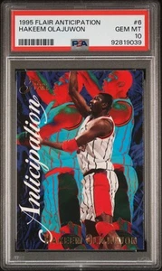 1995 FLAIR ANTICIPATION HAKEEM OLAJUWON - PSA 10 - Population of 10 - Picture 1 of 3