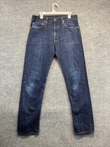 Levis Jeans Men 34x34 Blue 505-0217 Straight Vintage Throwback Dark Denim Pants - Picture 1 of 13