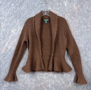 Ralph Lauren Sweater Women S Peplum Office Traditional Feminine CEO Core Soft - Picture 1 of 14
