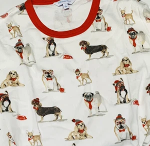 NEW MENS Company Store 100% COTTON Pajamas Dogs Print SNUG FIT PJS Christmas L - Picture 1 of 12