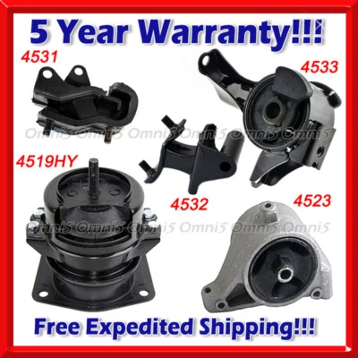 Juego completo de 5 piezas K499 Fit 2003-2006, Acura MDX 3,5 L, motor y montaje de transmisión Foto 1 de 4