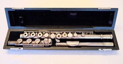 Flauta EF Dean Flutemakers agujero abierto toda plata esterlina con estuche Foto 1 de 4