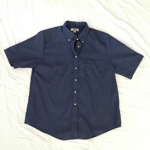 Edwards Womens Easy Care Short Sleeve Poplin Shirt Sz Medium STY 5230 Navy - Picture 1 of 5