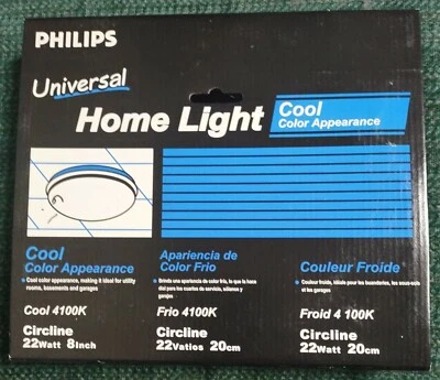 Philips FC8T9/CW Home Light Cool White Circline Fluorescent Lamp Bulb 22W 8" NIB - Image 1 of 4