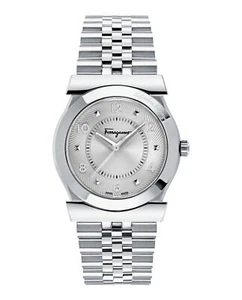 Ferragamo Mens Vega Stainless Steel 38mm Bracelet Fashion Watch