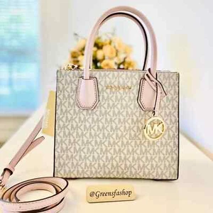 NUEVO CON ETIQUETAS Michael Kors Monedero Mercer Hope Mediano Bandolera Bandolera Rosa MK - Imagen 1 de 12
