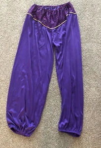 Belly Dancer Genie Costume Harem Pants Shiny !! Purple - Picture 1 of 4