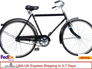 Roadster Cycle City Bike Bicycle Single Speed Black For Adults - Picture 1 of 6