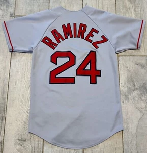Vintage Manny Ramirez 24 Boston Red Sox Gray Majestic Baseball Jersey S Small - Picture 1 of 4