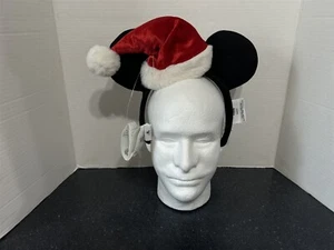 Disney Parks Mickey or Minnie Plush Santa Hat Headband Ears Christmas - NEW! - Bild 1 von 4
