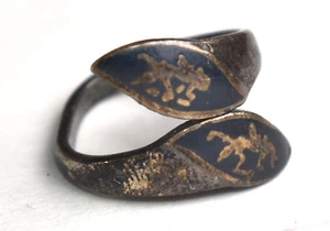 Vintage Sterling Silver Ring Made in Siam 2.8g Asian Dancer - Picture 1 of 3