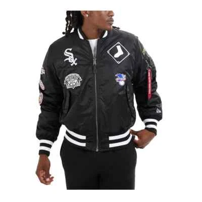 New Era x Alpha Industries Chicago White Sox MA-1 Bomber Reversible Jacket MB - Image 1 of 4