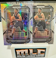 2023-24 Panini Prizm Draft Picks SCOOT HENDERSON Hyper Silver RC + BONUS BASE RC