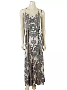 BISOU BISOU Maxikleid Spaghettiträger Empire-Taille mehrfarbig Gr. 4 - Bild 1 von 9