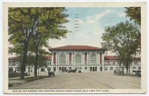 Denver Rio Grande Western Pacific Union Depot Salt Lake City Utah Postcard - Picture 1 of 2