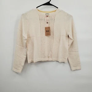 Boden Pointelle Knit Long Sleeve Cardigan Sweater Top Girls 8 - 9 Y NWT - Picture 1 of 15