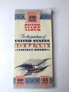 Defense Stamp Album 10 Cent Savings Bond Book 1942 WWII Has 11 Stamps - Picture 1 of 6