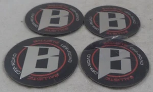 Ballistic Wheels Black Custom Wheel Center Cap STICKER Set 4 # DECAL-B-WX10FB - Picture 1 of 4