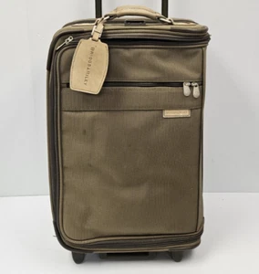 Briggs & Riley U75-4 Olive Green 22" Carry On Wheels Rolling Luggage Garment Bag - Picture 1 of 24