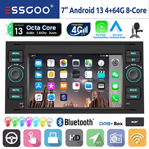 DAB+ Carplay Android 13 Autoradio Für Ford Transit S-Max Focus Kuga Fusion Navi - Bild 1 von 15