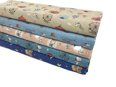 COTTON CRAFT COMPANY Snoopy Baumwollstoff Peanuts Zirkus Patchwork Basteln + Schneiderei