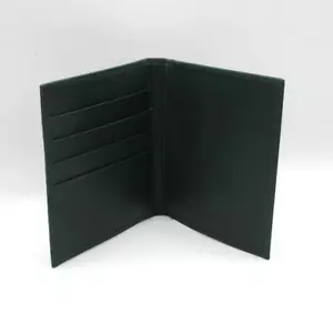 Graphic Image Leather Passport Cover Wallet Card Holder NEW Dark Green - Picture 1 of 5