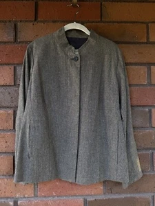 Dries van Noten Jacke verzierte Bündchen Leinenmischung | grau | Damen Größe 44 M - Bild 1 von 13