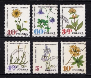 Polen Briefmarken #1511 - 1516, gebraucht, komplettes topisches Set, Blumen - KOSTENLOSER VERSAND!! - Bild 1 von 1