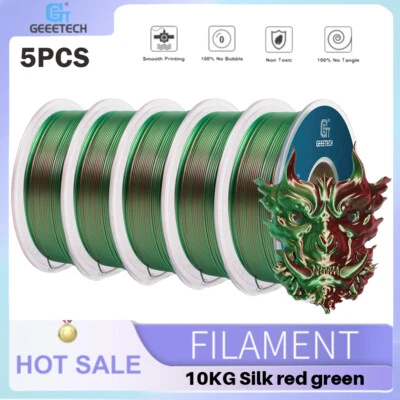 5/10PCS Geeetech PLA/PETG/HS-PLA/SILK/ABS+ 3D Drucker Filament 1.75mm 1KG/Roll - Image 1 of 4