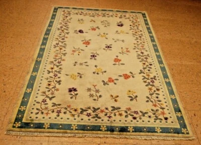 c1930s ANTIQUE ART DECO NICHOLS CHINESE RUG 3’10" x 6’5” NICE RARE DESIGN,COLORS - Image 1 of 4