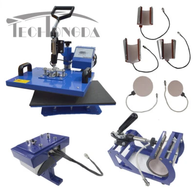 Usado 110V 8IN1 Digital Oscilante Máquina de Prensa de Calor Camiseta Taza Sombrero Sublimación Foto 1 de 4