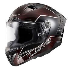 LS2 Thunder Carbon Lightning Motorcycle Helmet Red/Black
