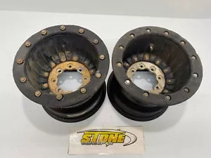 Rear Hiper Beadlock Wheels Tech 3 10" Diameter Honda TRX 450R 300EX 250R LTR450 - Picture 1 of 13
