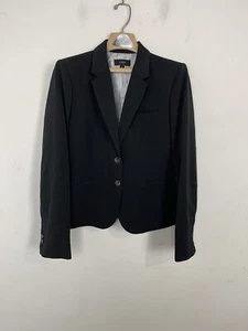 J Crew Damen Blazer Large Schwarz Schoolboy Academia Capsule Karriere Corporate - Bild 1 von 9