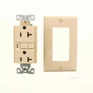 Eaton Ivory Self-Testing GFCI Outlet Duplex Receptacle SGF20V - Picture 1 of 8