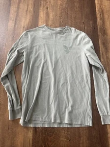 American Eagle Men’s Green Long Sleeve Crew Neck Shirt Super Soft Size Medium - Picture 1 of 4