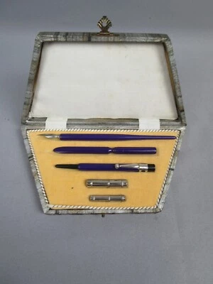 Art Deko - Schreibset - Petschaft / Drehbleistift / Federhalter - Bakelite - Bild 1 von 4